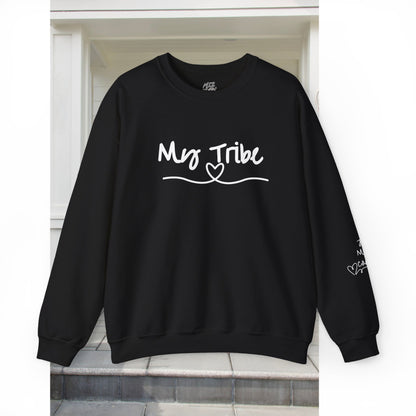 MY TRIBE Crewneck Sweatshirt - Cute Personalized Family Friends Sweater